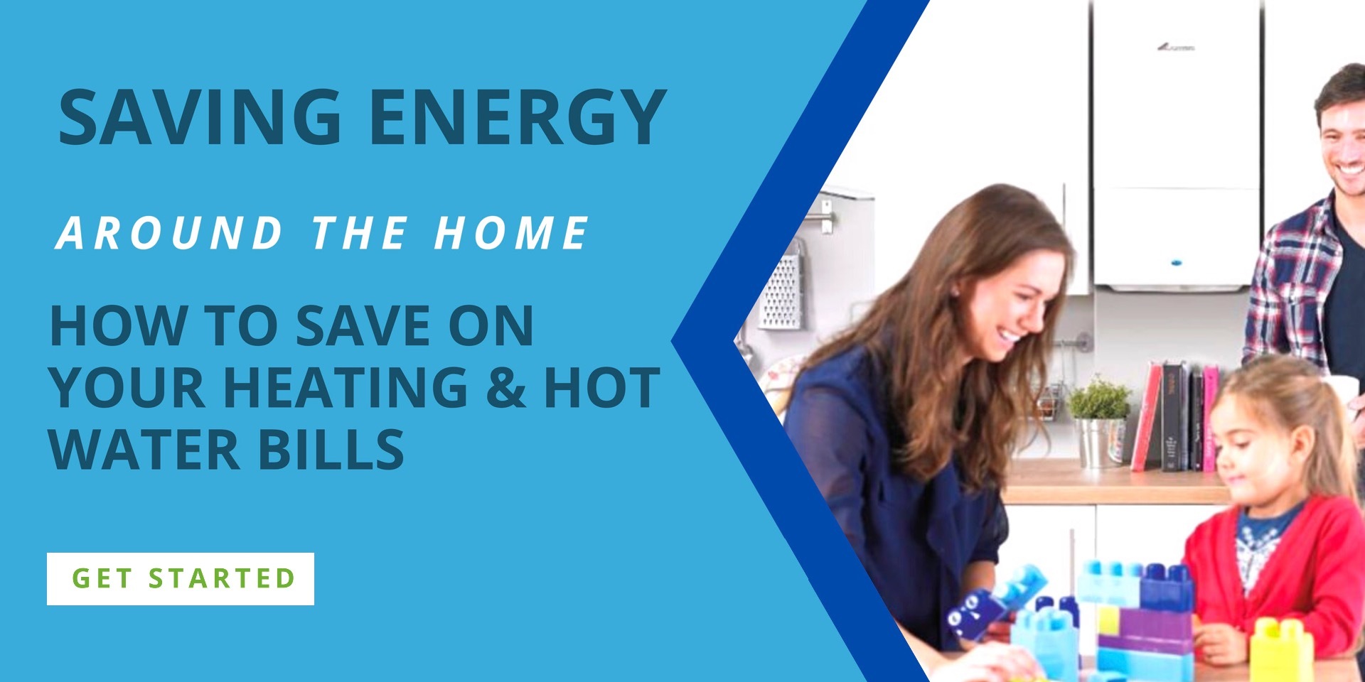 Saving energy around the home, click to get started